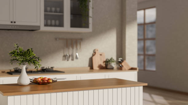 istock A contemporary Scandinavian home kitchen features a kitchen island and cooking space. 2197694531