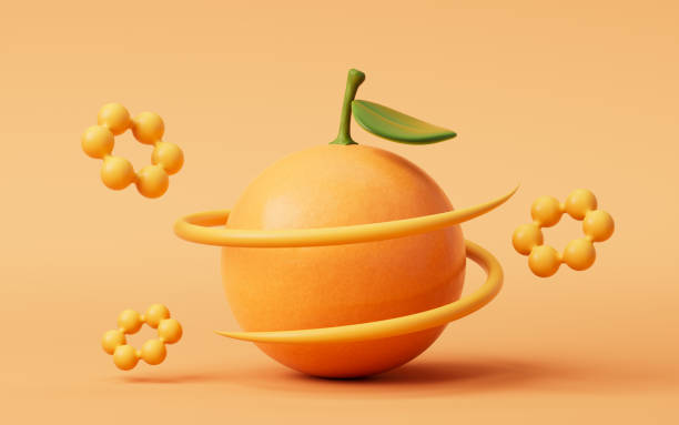 istock Fruit orange with sweet and refreshing taste, 3d rendering. 2197698054