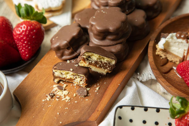 istock Chocolate alfajores stuffed biscuits argentinian peruvian sweet dessert food 2197701407