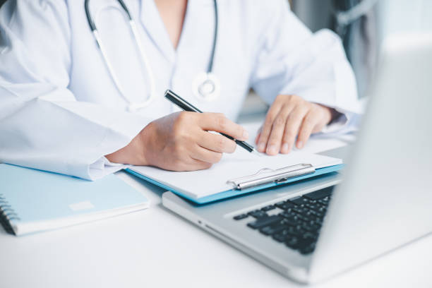 istock Concept business doctor education essential globalization, student learn and study in university and college to master knowledge needed travel global economy. book stethoscope for medical health care 2197704082