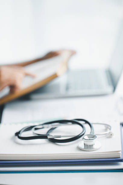istock Concept business doctor education essential globalization, student learn and study in university and college to master knowledge needed travel global economy. book stethoscope for medical health care 2197704099