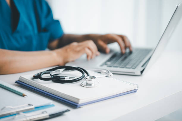 istock Concept business doctor education essential globalization, student learn and study in university and college to master knowledge needed travel global economy. book stethoscope for medical health care 2197704103