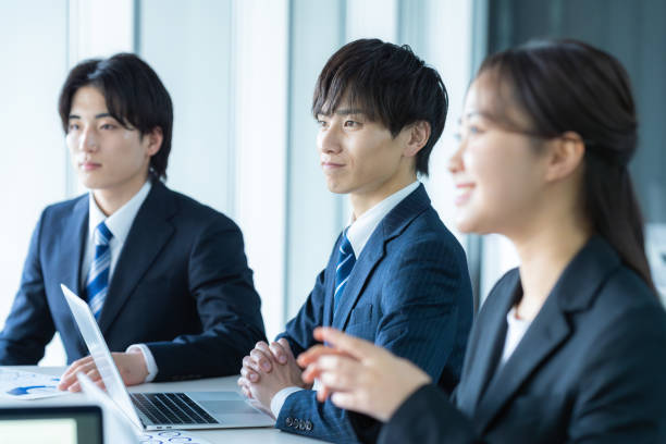young businessmen having a meeting