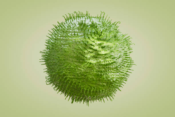 istock Virus and Bacteria on Green Background, Pandemic Concept 2197706942
