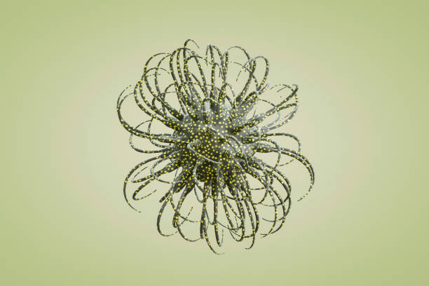 A digitally generated image featuring virus and bacteria floating on a green background, symbolizing infectious diseases, microbiology, and the pandemic concept. This design represents health risks, medical research, and epidemiology, making it ideal for healthcare, science, and public awareness themes.