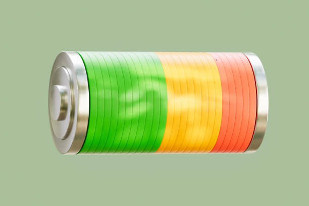 istock Sliced Battery with Different Charge Levels, Sustainable Energy Concept 2197707607