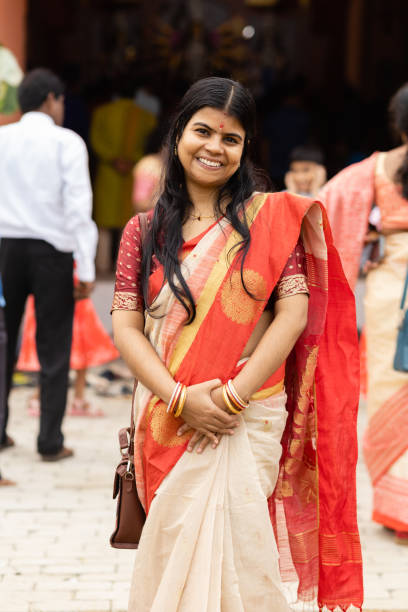 istock Pretty woman in sari 2197708112