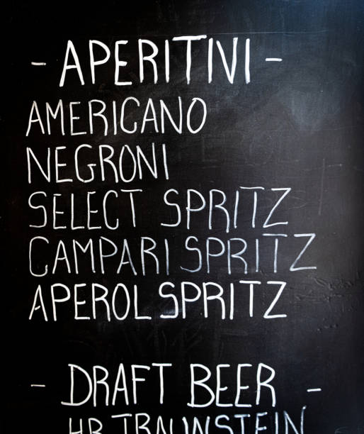 istock Italian Aperitifs Chalkboard Menu – Classic Negroni, Spritz & Americano 2197708204