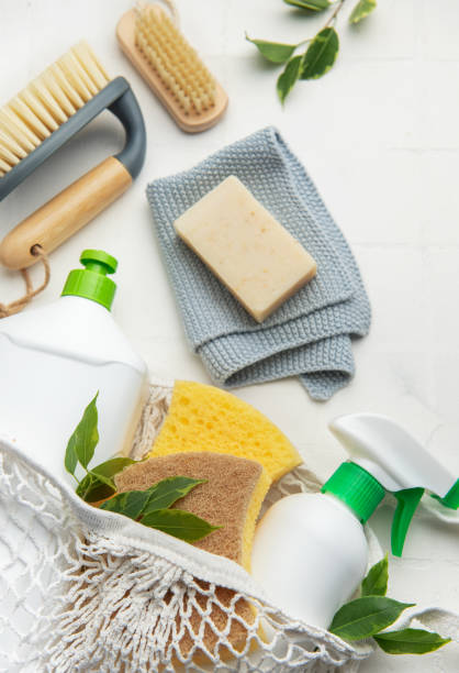 istock Eco friendly cleaning products with natural ingredients 2197709613