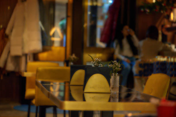 istock The interior of an evening cafe. Blurred background. 2197714036