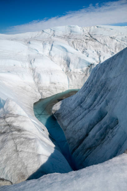 istock Vertical landscape with a turquoise river inside the Greenland Ice Sheet during an expedition with amazing ice formation, Kangerlussuaq area, Greenland 2197721557