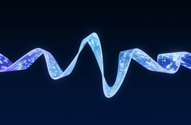 istock Futuristic circuit board with glowing connections in blue 2197723800