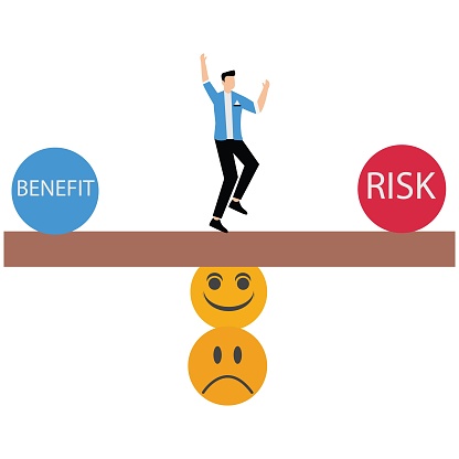 Balancing Risk Free Risk And Benefit Balancing Concept Stock Illustration - Download Image ...