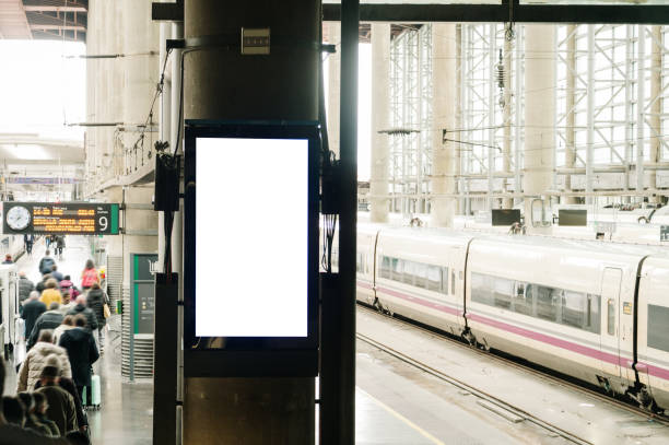 istock Blank billboard in a railroad station 2197731297