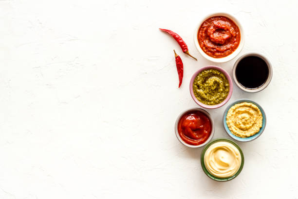 istock Many different sauces in bowls. Food or cooking background 2197732766