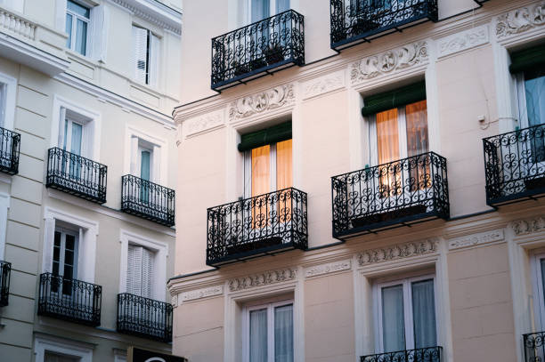 istock Apartment buildings at night 2197734930