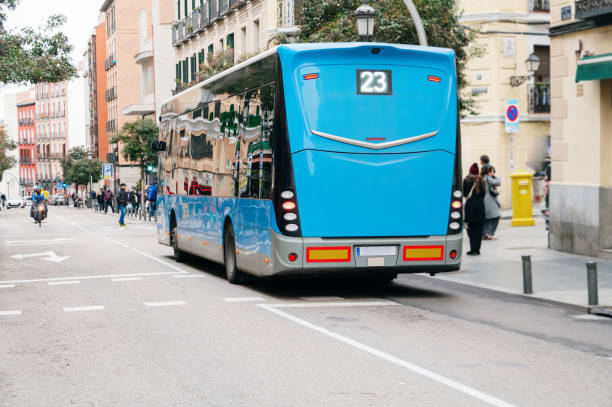 istock Rear view of a city bus 2197738498