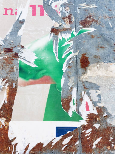 istock Torn and ripped street poster, grungy collage background 2197738539