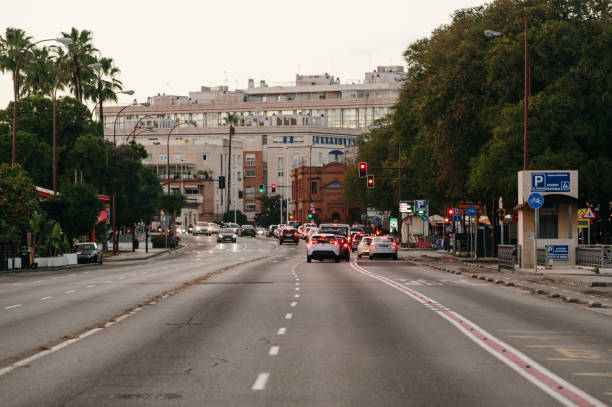 istock City avenue at sunset 2197738895
