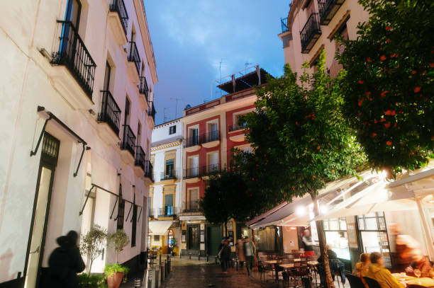 istock Street in Seville at night 2197742298
