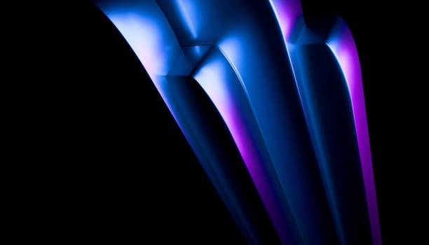 istock Futuristic abstract 3D rendering with neon blue and purple lighting. modern digital background for technology, innovation, advertising, game, E sport, cosmetic, business. creative design concepts 2197742526