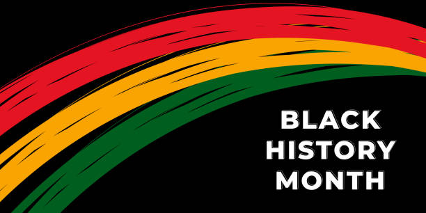 istock Abstract Black History Month background with red, yellow, and green brush strokes on black. Pan-African colors symbolizing heritage, pride, and unity. Perfect for cultural and educational designs 2197749348