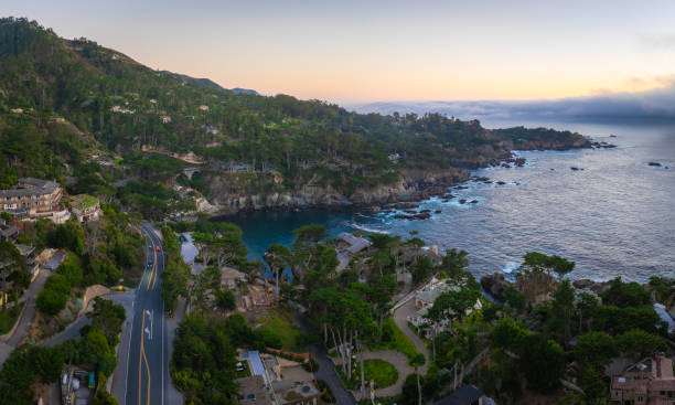 Carmel Scenic Coastline Aerial View California