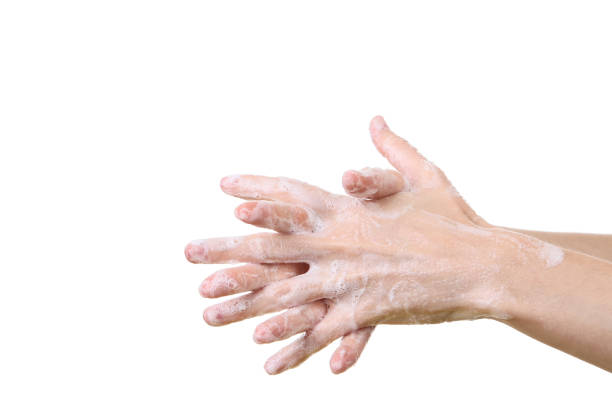 istock Woman washing hands with soap 2197754568