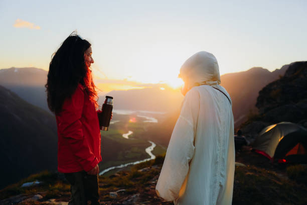 istock Coffee Time Together With Idyllic Sunset Views in the Wilderness 2197763529