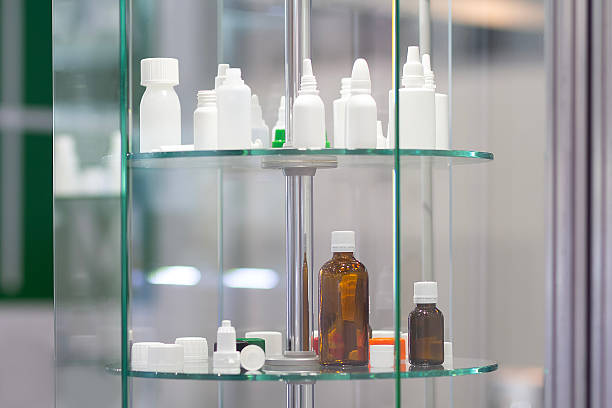 istock Samples of various packages for medications at the exhibition stand 2197766366