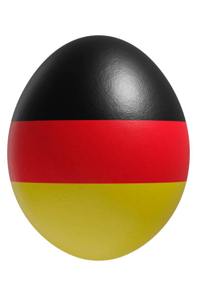 istock Rendered easter egg with a flag of Germany on the surface. 2197769952