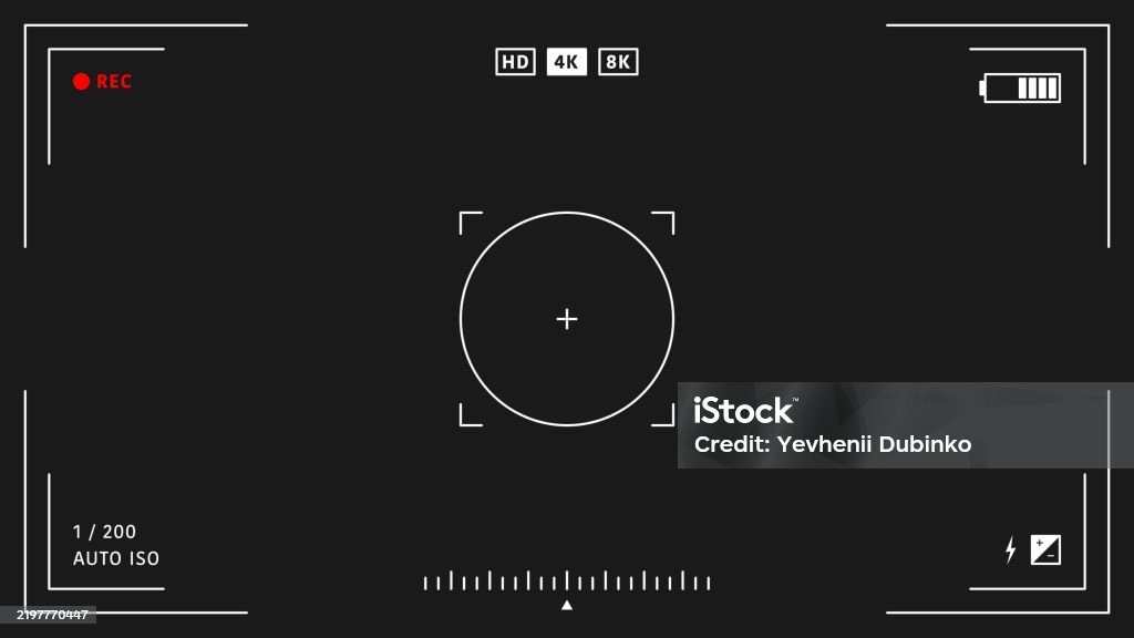 Camera Video Indicator Camera Viewfinder Overlay Video Camera Viewfinder On Black Background ...