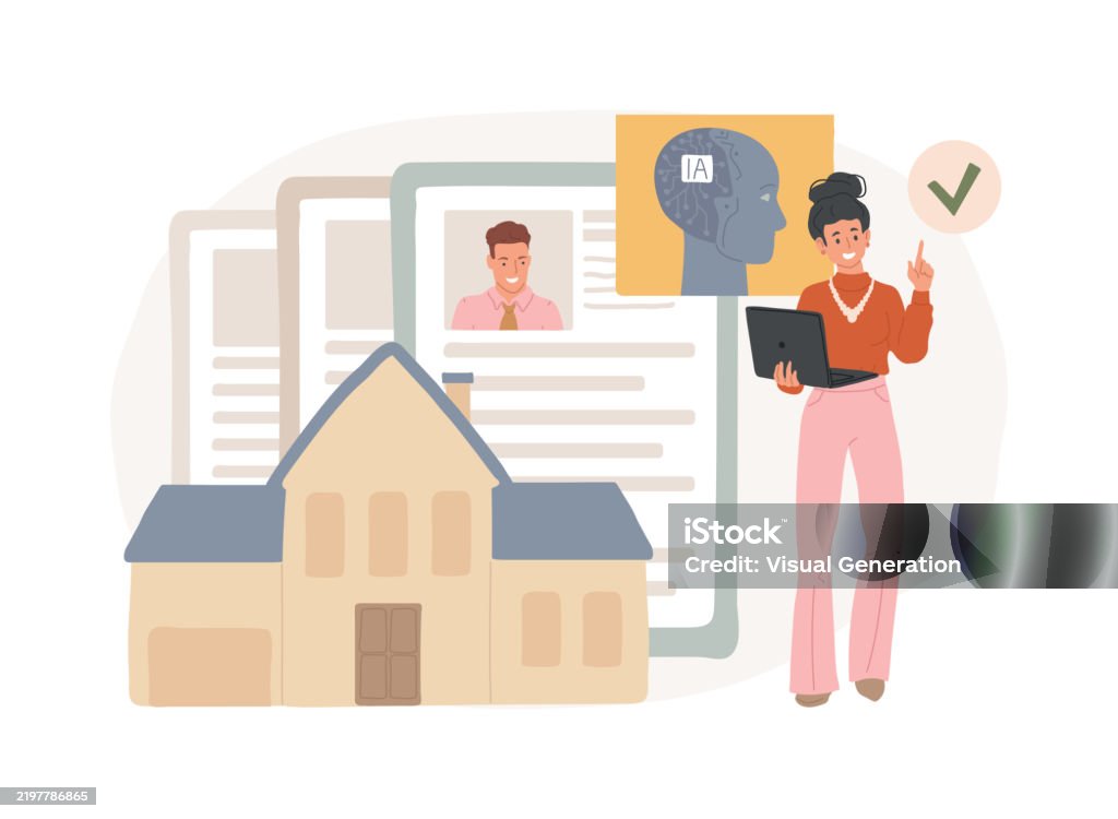 Case Screening Vector Aipowered Tenant Screening Abstract Concept Vector Illustration Stock ...