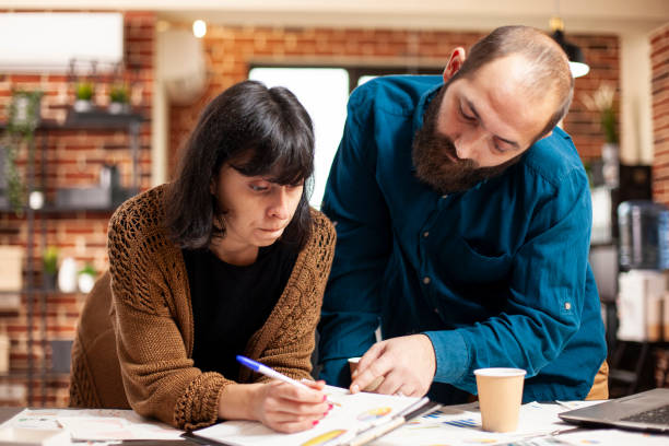 istock Coworkers planning business presentation 2197803845