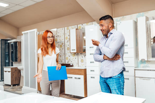istock Bathroom tiles and utensils shopping 2197806734