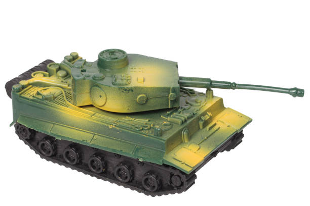 istock Green and Yellow Toy Tank Model Isolated 2197808499