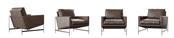 istock Armchair set isolated on transparent background. 3D render. 2197817162