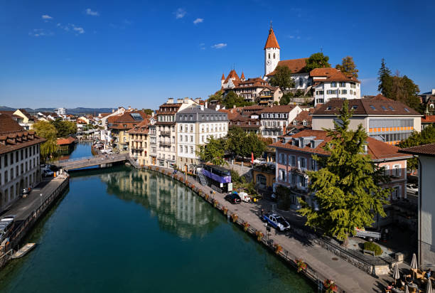 istock Panorama of Thun old town, Switzerland. 2197820291