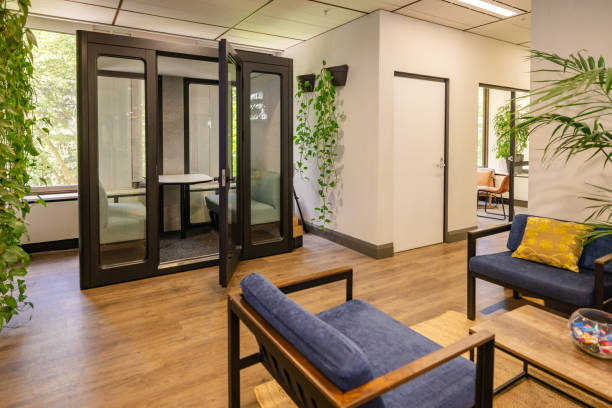 istock Modern co-working space design in Sydney with greenery and inviting seating areas 2197820567