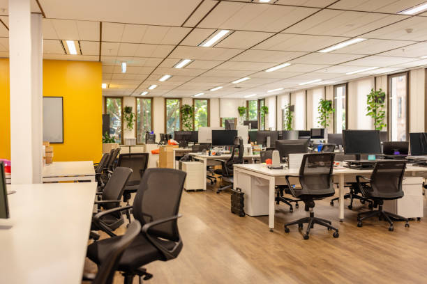 istock Modern office workspace in Sydney showcasing open layout and natural light for productive work environment 2197820653