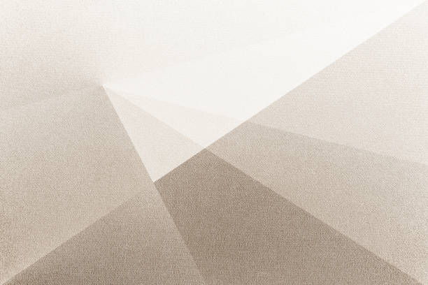 Light pastel soft pale dusty brown beige cream nude white abstract background. Geometric. Line stripe angle facet fold triangle. Color gradient. Matter noise grain.