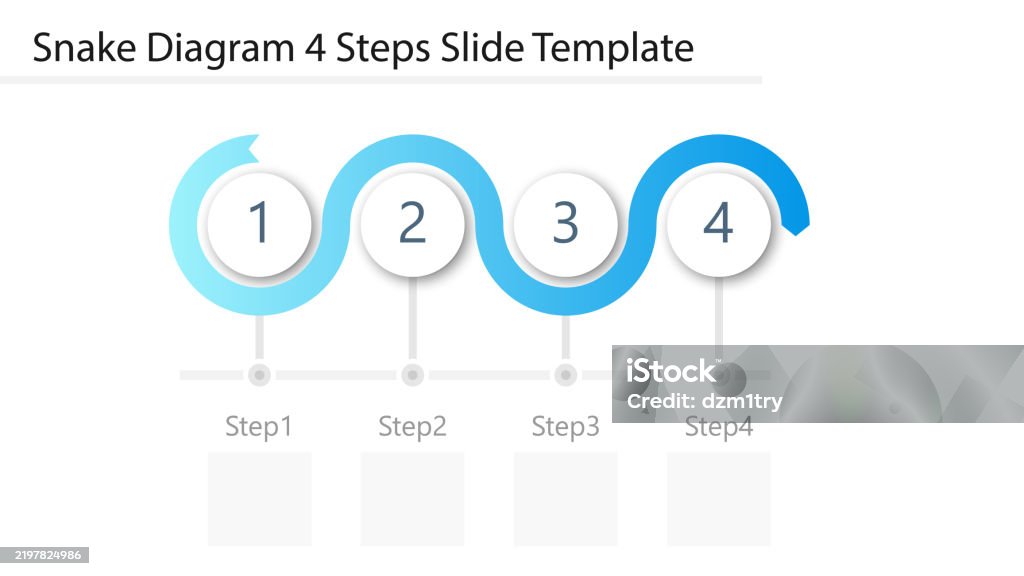 Process Snake Process Mapping Snake Diagram 4 Steps Slide Template Stock Illustration - Download ...