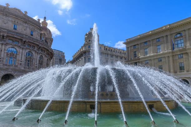 istock Glimpse of De Ferrari Square in Genoa, Italy. 2197825660