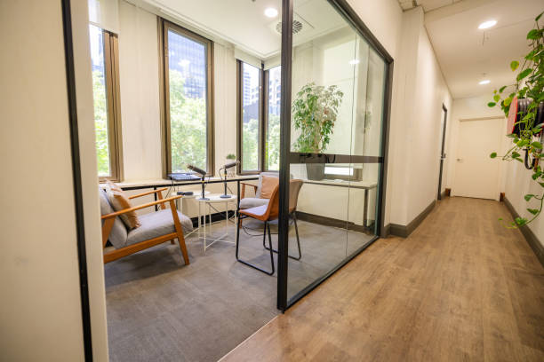 istock Workspace in a modern office setting located in Sydney, Australia with natural light and greenery 2197825814