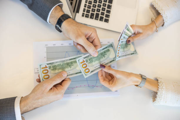 Business Meeting Cash Exchange Interaction
