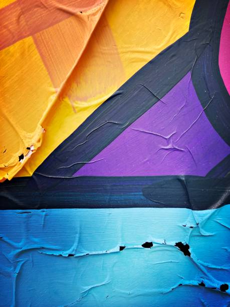 Vibrant Painted Graphic Detail that is blistering and peeling