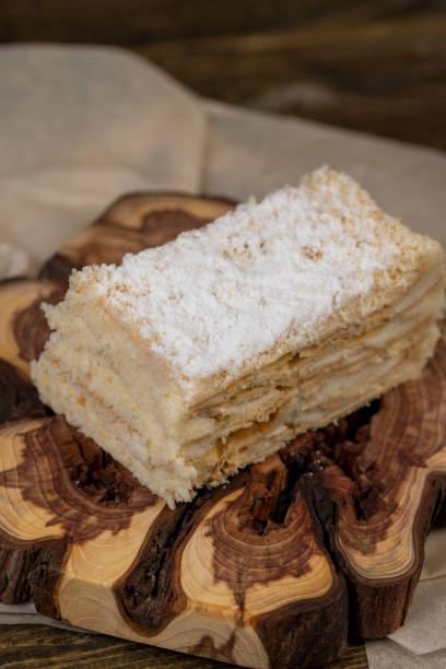 istock puff pastry cake with white buttercream and puff pastry 2197863306