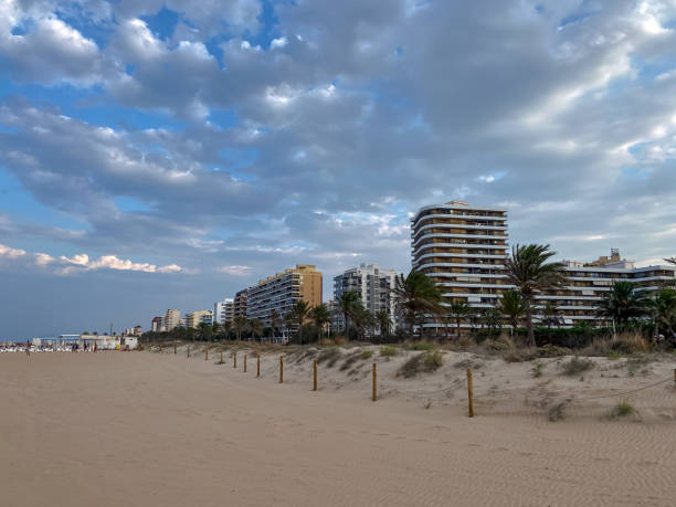 istock Gandia beach with buildings next to the arial 2197864667