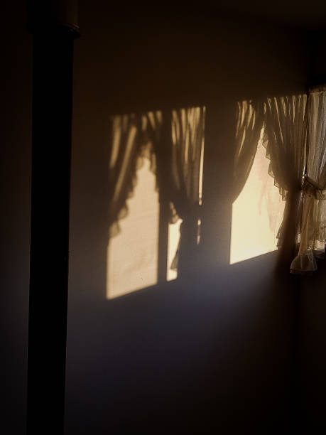 istock Soft Curtain Shadows on a Sunlit Wall  Minimalist Interior Aesthetic 2197867794