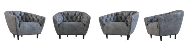 istock Armchair set isolated on white background. 3D render. 2197870425